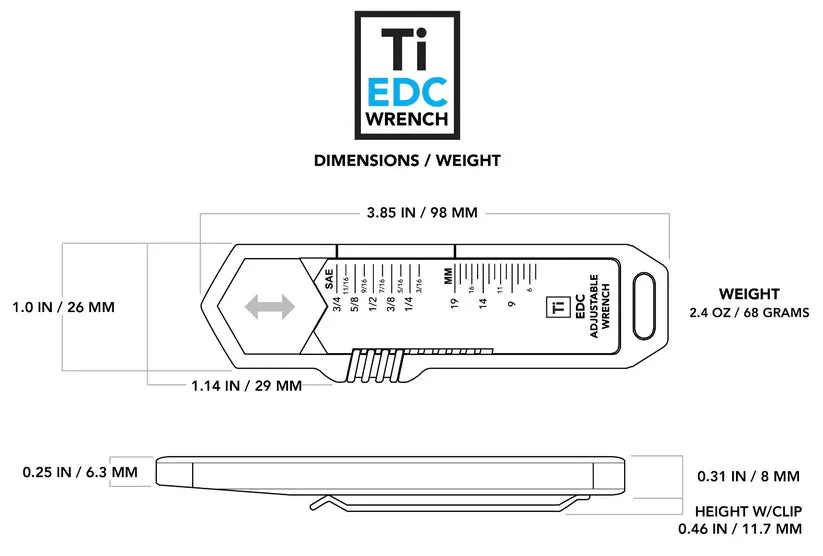 BIG IDEA DESIGN-  Ti EDC Wrench - Image 9