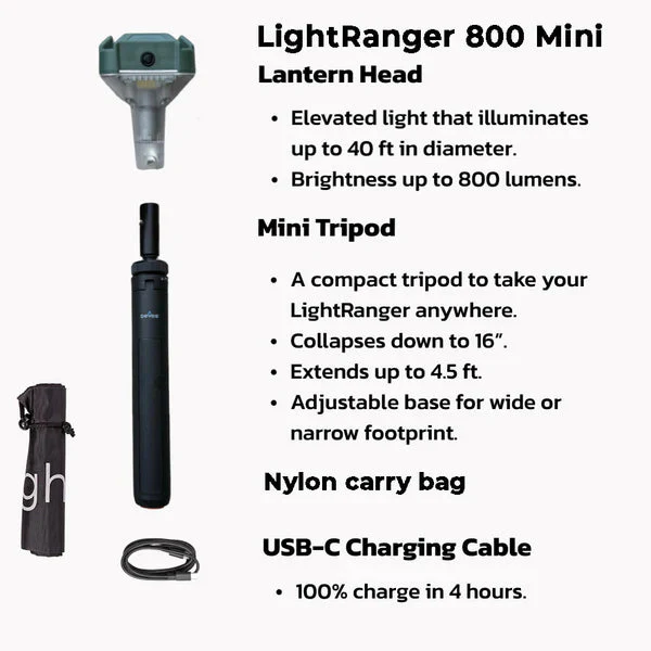 DEVOS LightRanger 800 Mini | Portable Rechargeable LED Camping Light Tower - Image 8
