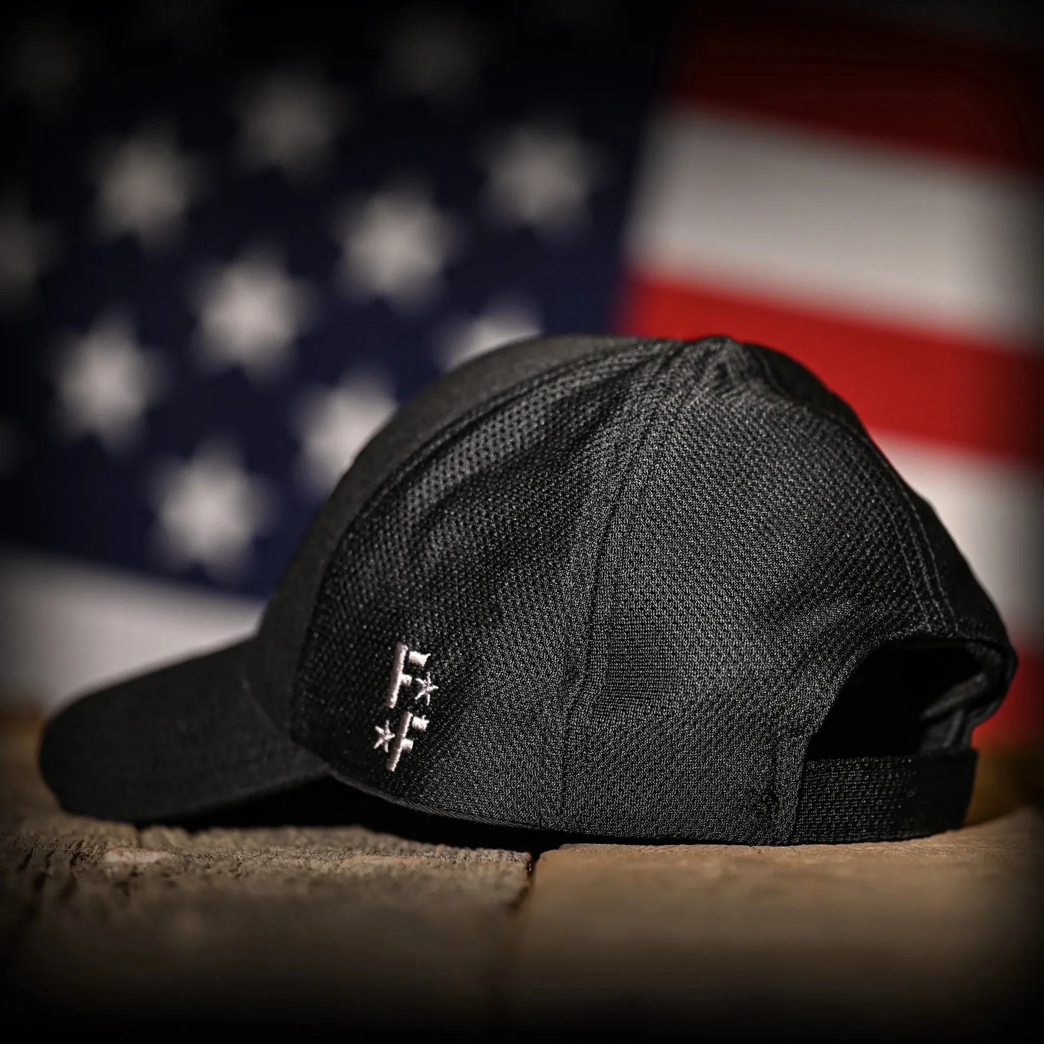 Freedom Fatigues Midnight Black American Flag Ball Cap - Image 2