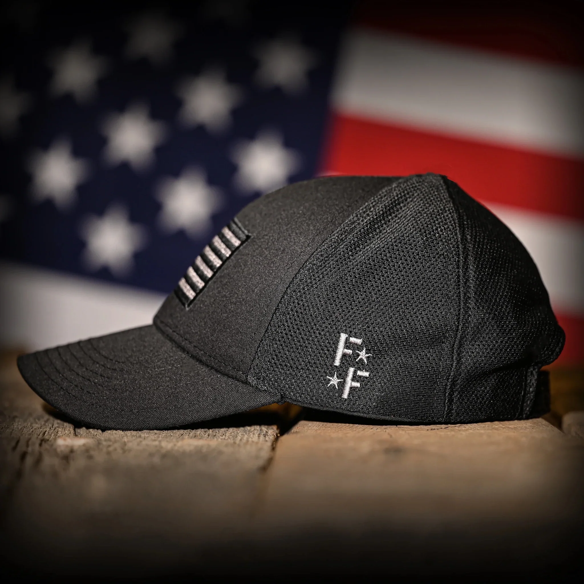 Freedom Fatigues Midnight Black American Flag Ball Cap - Image 3